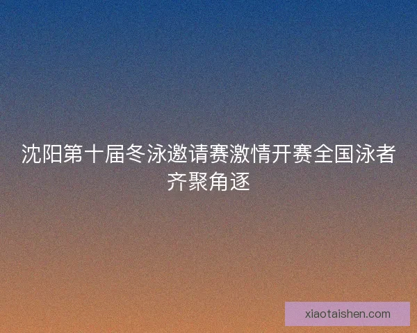 沈阳第十届冬泳邀请赛激情开赛全国泳者齐聚角逐